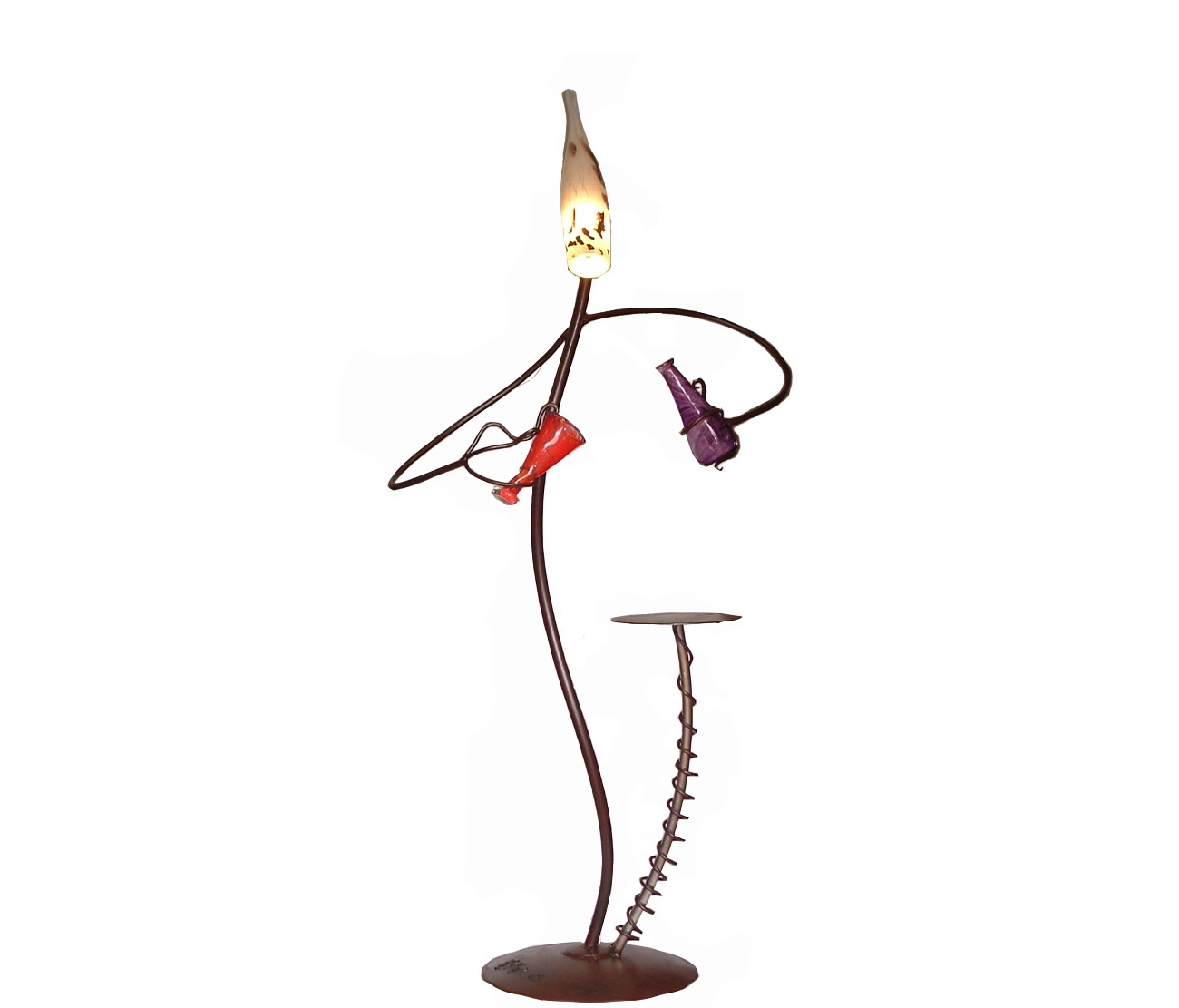 Lámpara de pié Camarero Lámpara de pié con una tulipa a modo de cabeza y brazos