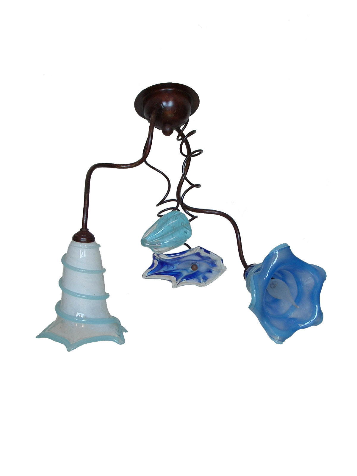 lámpara de techo. 010208 lámpara de techo azul.