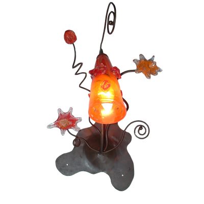 Lámparas de pared. Vidrio soplado y hierro.